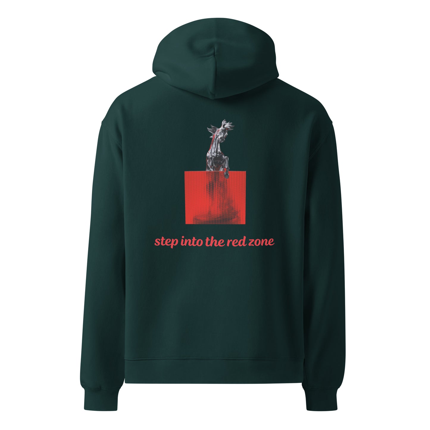 Step into the red zone | Unisex oversized hoodie