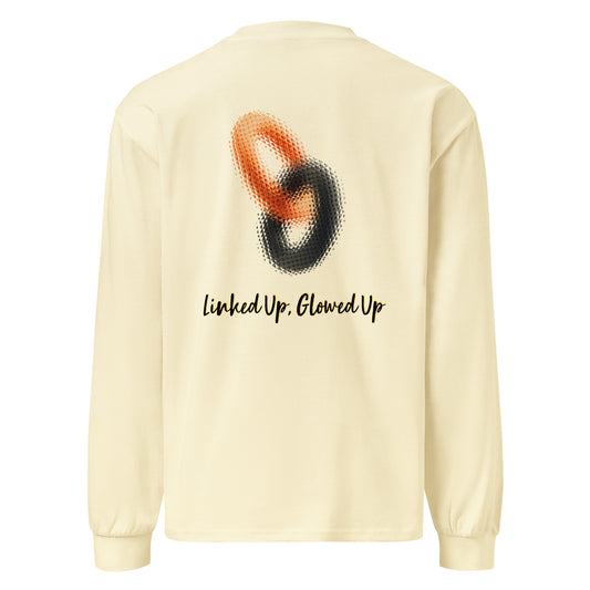 Linked Up, Glowed Up | Premium heavyweight long sleeve shirt